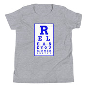 S/C Girl's T-Shirt Eye Chart White & Blue