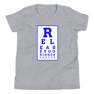 S/C Girl's T-Shirt Eye Chart White & Blue