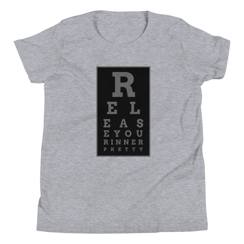 S/C Girl's T-Shirt Eye Chart Black & Grey