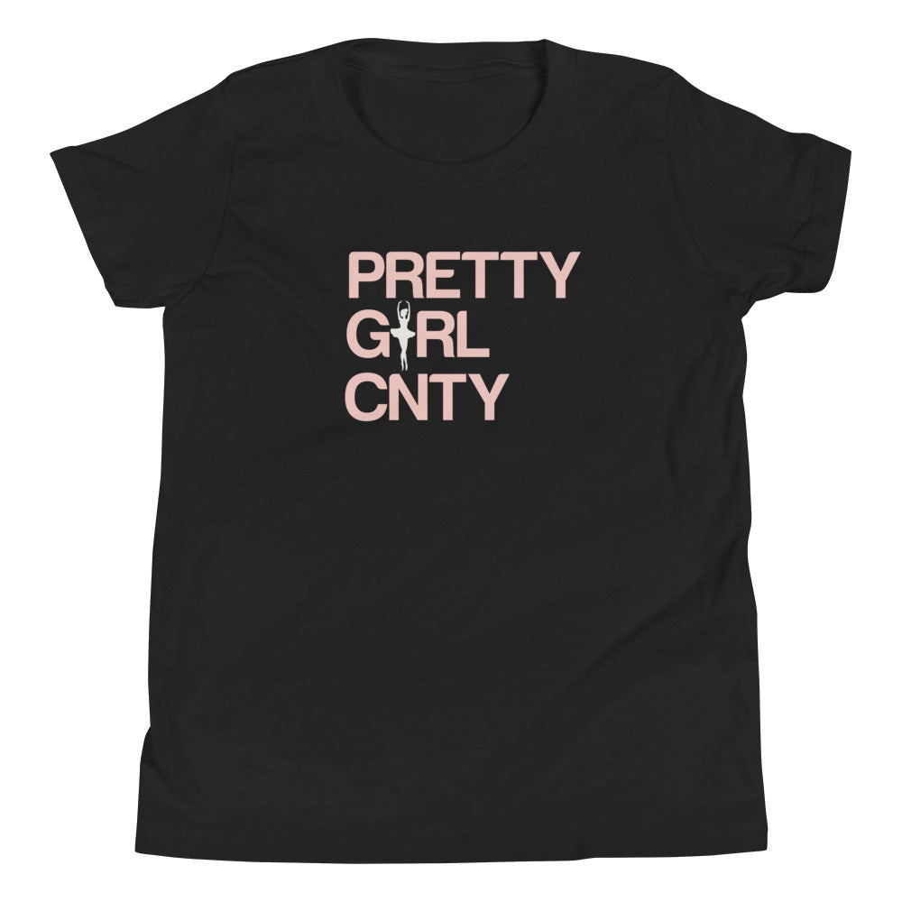 B/C Girl's T-Shirt Ballerina Text Pink