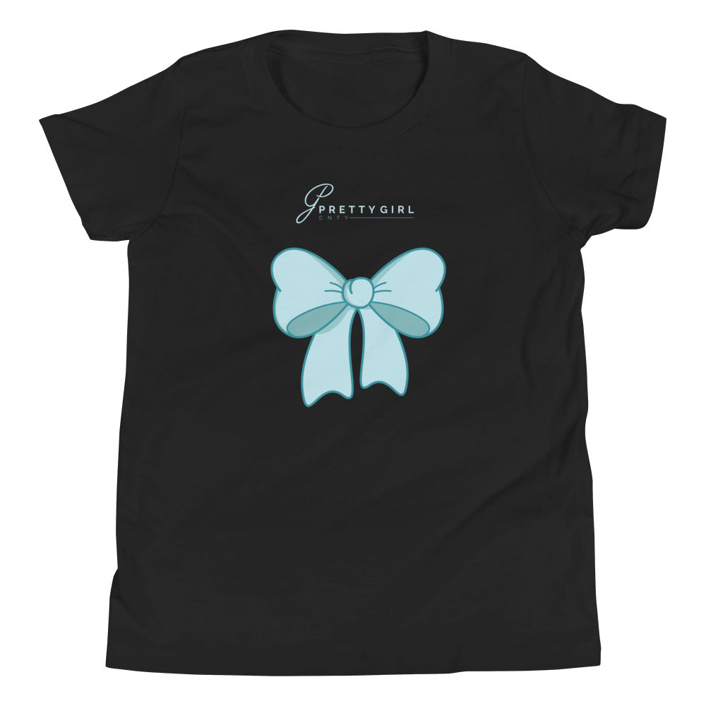 B/C Girl's T-Shirt Bow Light Blue