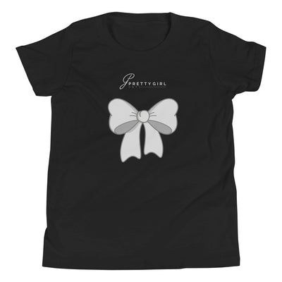 B/C Girl's T-Shirt Bow Light Grey