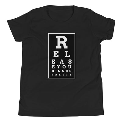 S/C Girl's T-Shirt Eye Chart White & Black