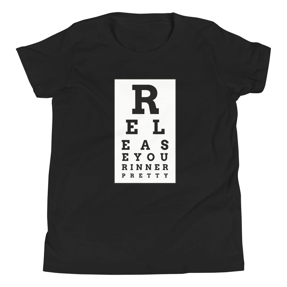S/C Girl's T-Shirt Eye Chart Black & White