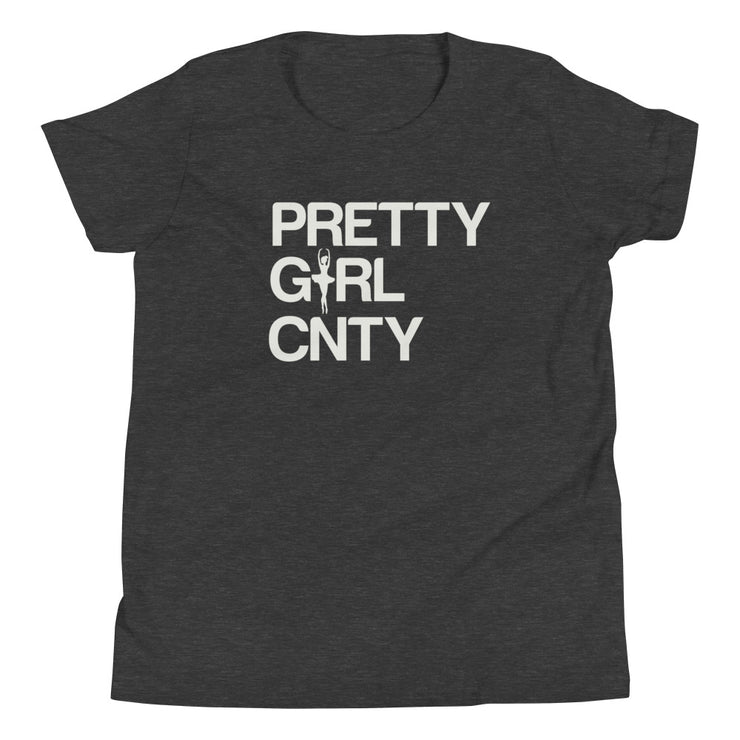 B/C Girl's T-Shirt Ballerina Text White