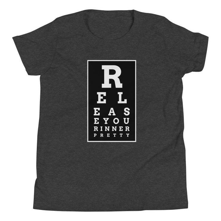 S/C Girl's T-Shirt Eye Chart White & Black