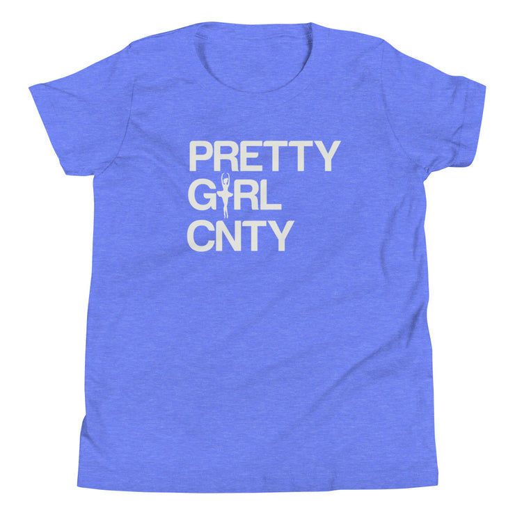 B/C Girl's T-Shirt Ballerina Text White