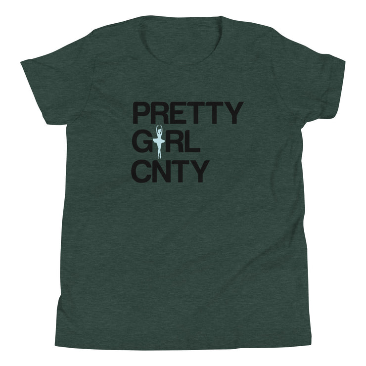 B/C Girl's T-Shirt Ballerina Text Black