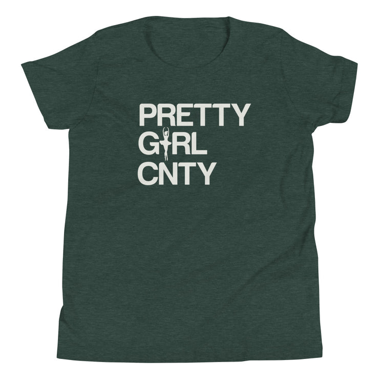 B/C Girl's T-Shirt Ballerina Text White