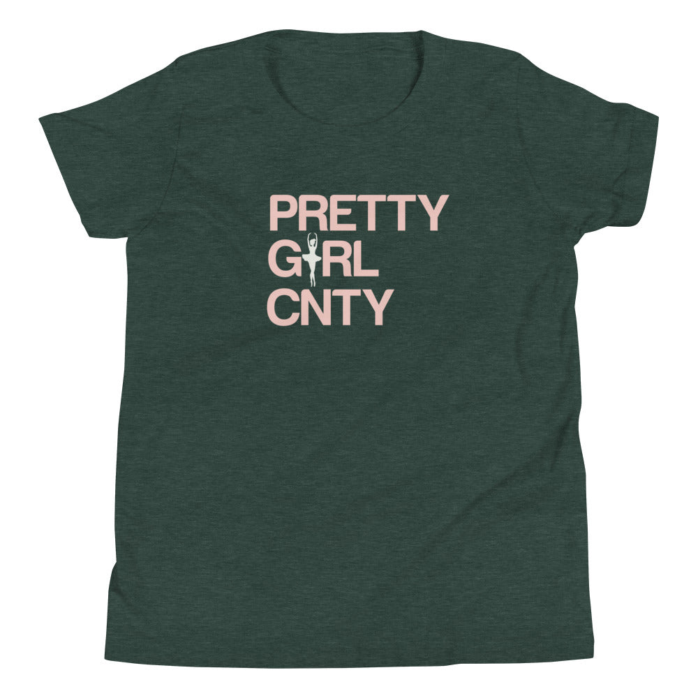 B/C Girl's T-Shirt Ballerina Text Pink