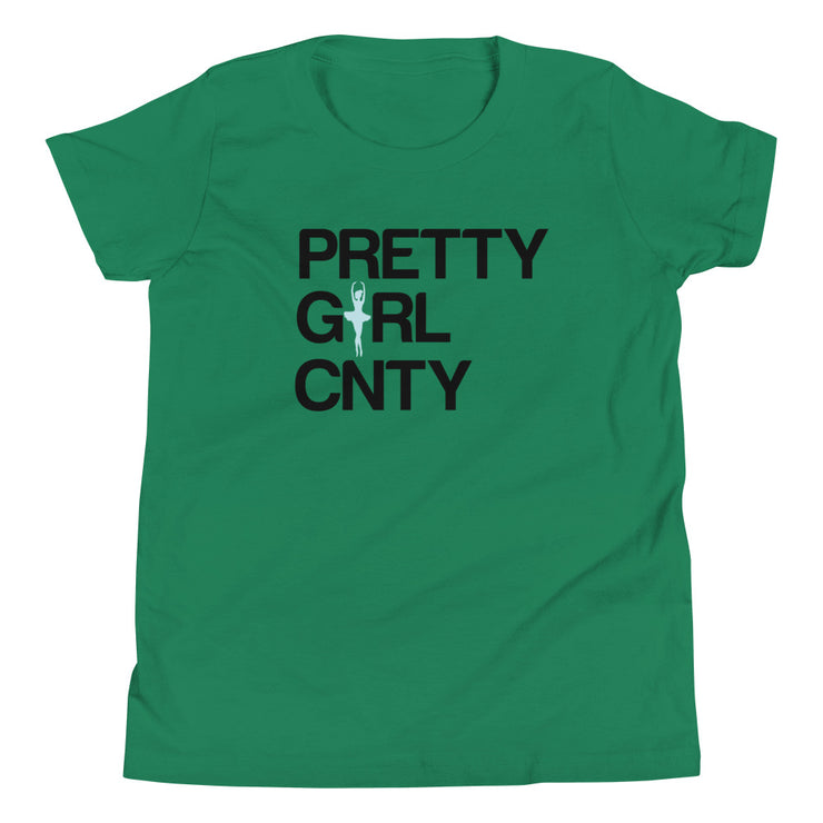 B/C Girl's T-Shirt Ballerina Text Black
