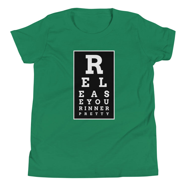 S/C Girl's T-Shirt Eye Chart White & Black