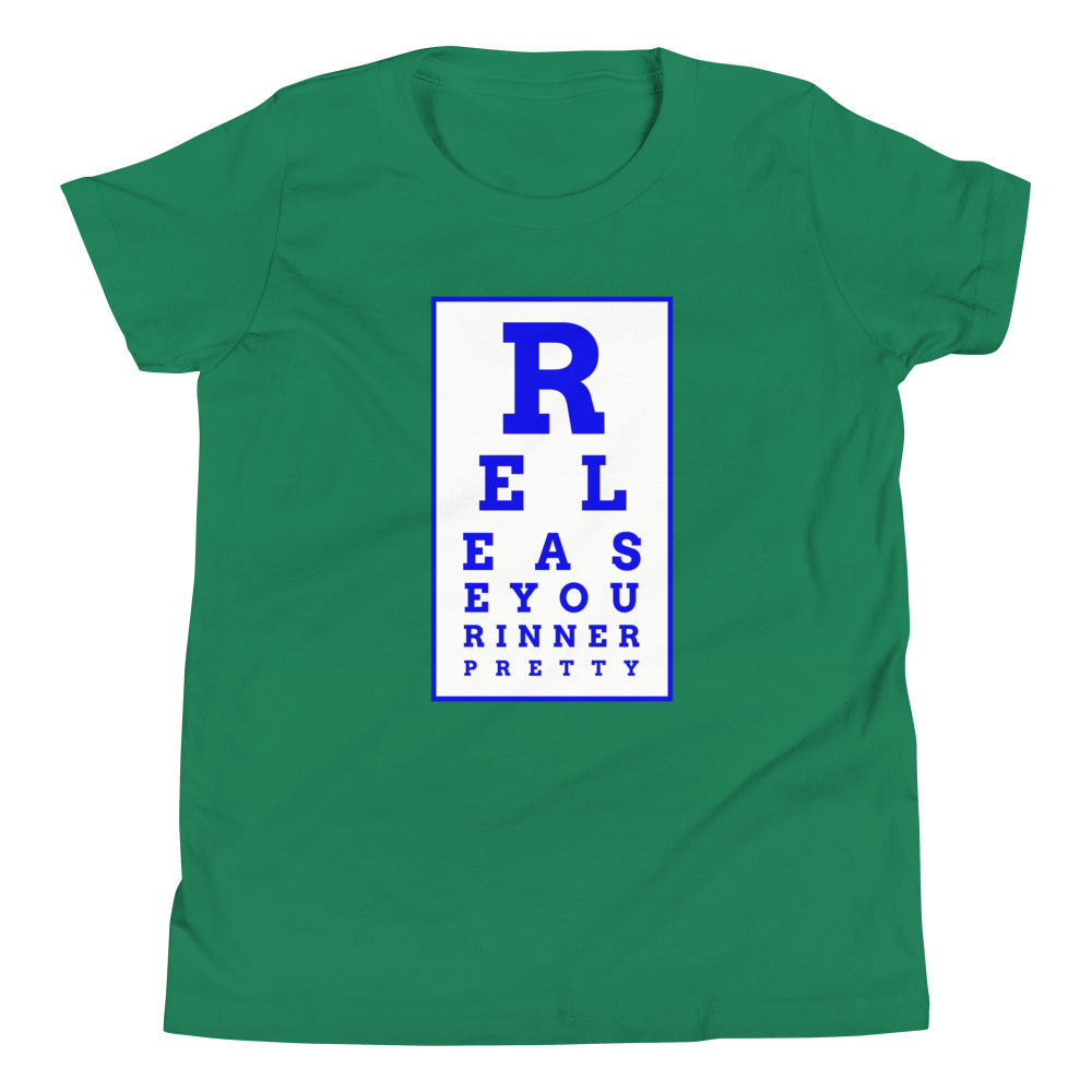 S/C Girl's T-Shirt Eye Chart White & Blue