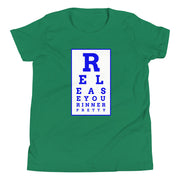 S/C Girl's T-Shirt Eye Chart White & Blue