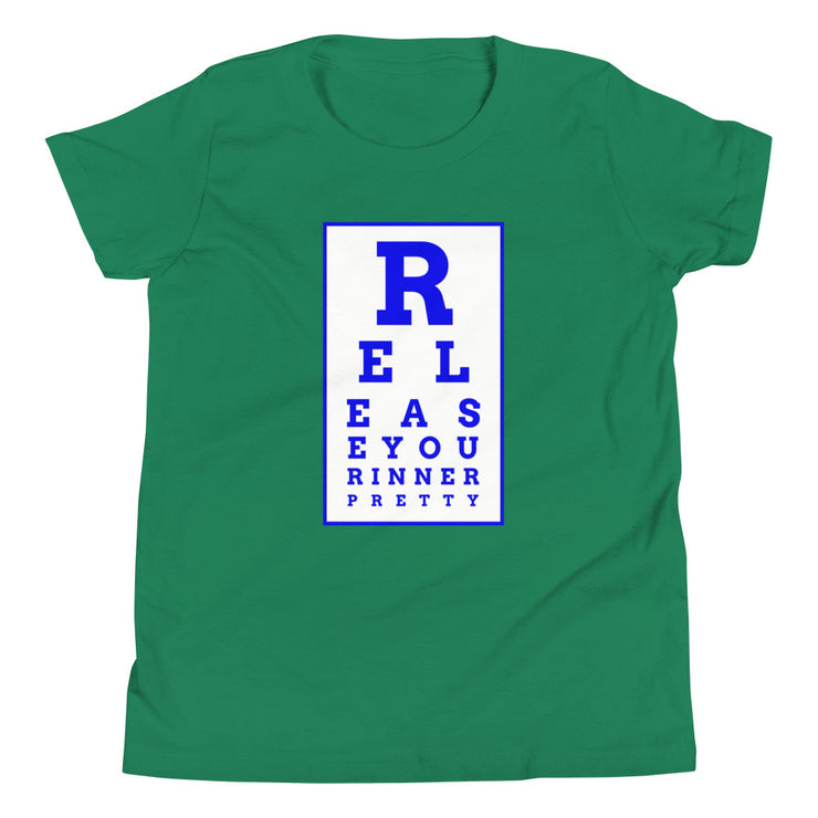 S/C Girl's T-Shirt Eye Chart White & Blue