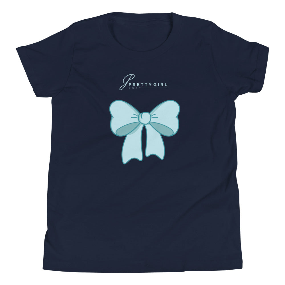 B/C Girl's T-Shirt Bow Light Blue