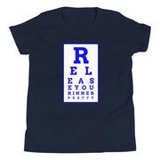 S/C Girl's T-Shirt Eye Chart White & Blue