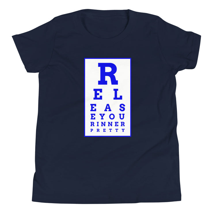 S/C Girl's T-Shirt Eye Chart White & Blue