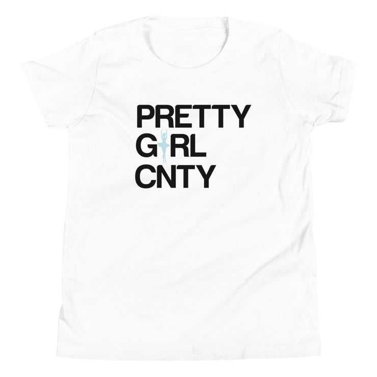 B/C Girl's T-Shirt Ballerina Text Black