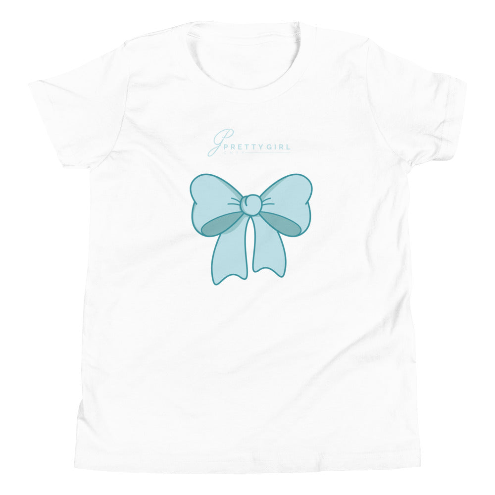 B/C Girl's T-Shirt Bow Light Blue