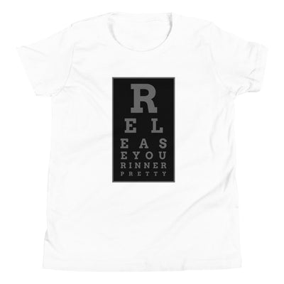 S/C Girl's T-Shirt Eye Chart Black & Grey